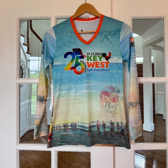 Women's Key West Half Marathon Race Premium Long Sleeve Tee, Small - Picture 1 of 2